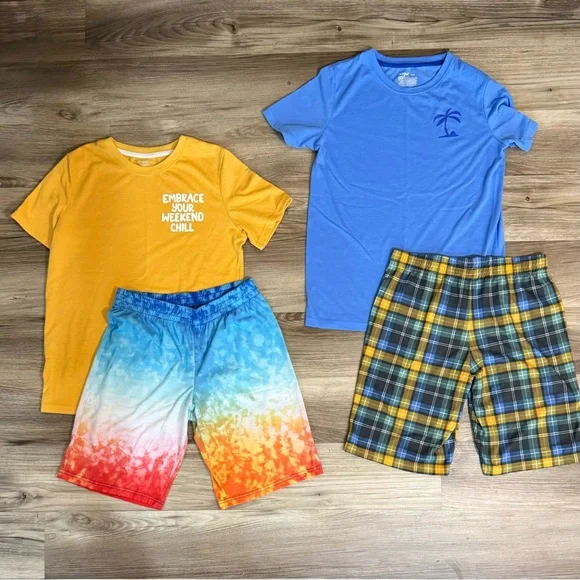 Youth Pajamas Set x2 - Blue and Yellow - Picture 7 of 7